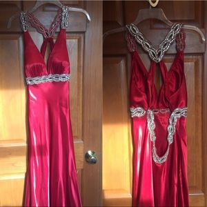 Jovani Red Long Formal/Prom Dress